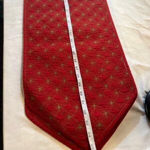 Elegant Red Quilted Table Runner